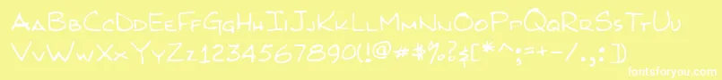 KilroyWasHere Font – White Fonts on Yellow Background