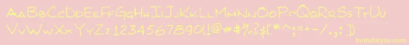 KilroyWasHere Font – Yellow Fonts on Pink Background