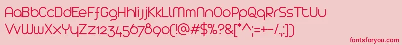 Arista2.0Light Font – Red Fonts on Pink Background