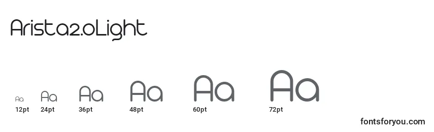 Arista2.0Light Font Sizes