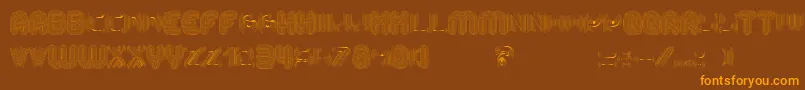 AltRetroLight Font – Orange Fonts on Brown Background