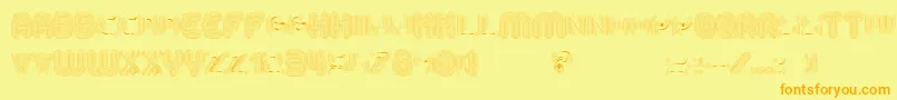 AltRetroLight Font – Orange Fonts on Yellow Background