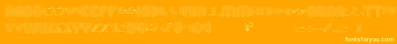 AltRetroLight-Schriftart – Gelbe Schriften auf orangefarbenem Hintergrund