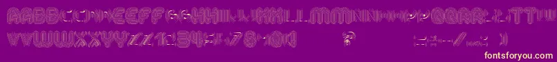 AltRetroLight-Schriftart – Gelbe Schriften auf violettem Hintergrund