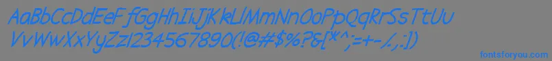 Abscissaitalic Font – Blue Fonts on Gray Background
