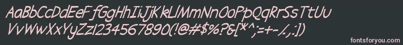 Abscissaitalic Font – Pink Fonts on Black Background
