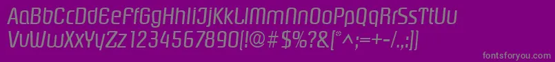PasadenaItalic-Schriftart – Graue Schriften auf violettem Hintergrund