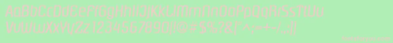 フォントPasadenaItalic – 緑の背景にピンクのフォント