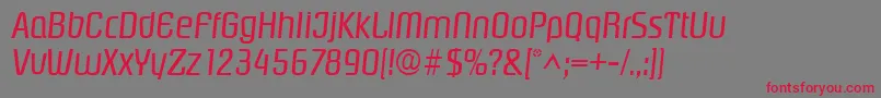 PasadenaItalic Font – Red Fonts on Gray Background