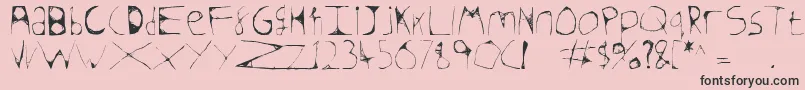 Skeletonsketched Font – Black Fonts on Pink Background