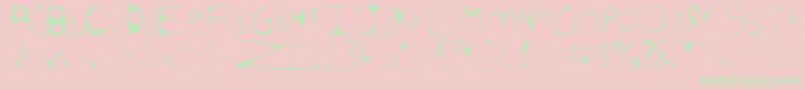 Skeletonsketched Font – Green Fonts on Pink Background