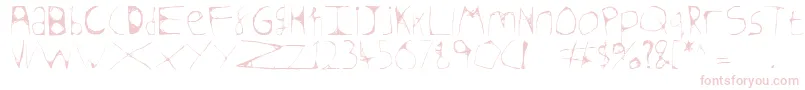 Skeletonsketched Font – Pink Fonts on White Background