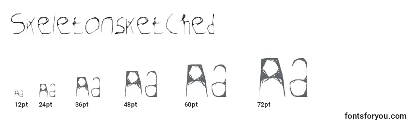 Skeletonsketched Font Sizes