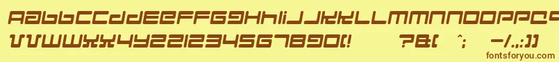 Hyperspd Font – Brown Fonts on Yellow Background