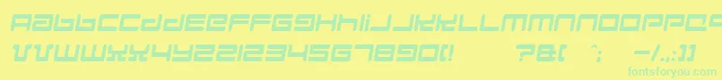 Hyperspd Font – Green Fonts on Yellow Background