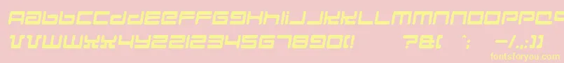 Hyperspd Font – Yellow Fonts on Pink Background