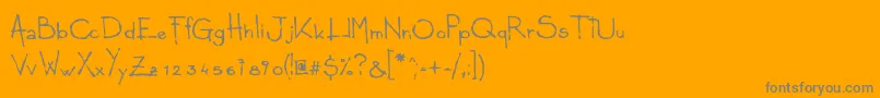 フォントLudico – オレンジの背景に灰色の文字