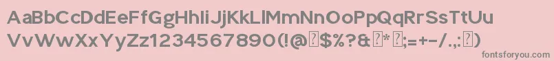 フォントSplekta – ピンクの背景に灰色の文字