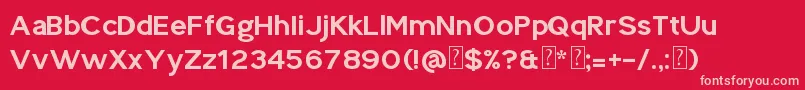 Splekta Font – Pink Fonts on Red Background