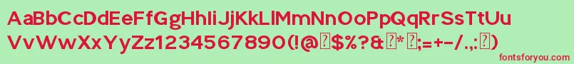 Splekta Font – Red Fonts on Green Background