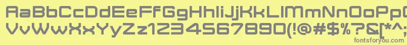 フォントMoveXBoldDemo – 黄色の背景に灰色の文字