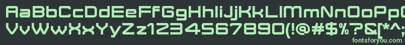 フォントMoveXBoldDemo – 黒い背景に緑の文字