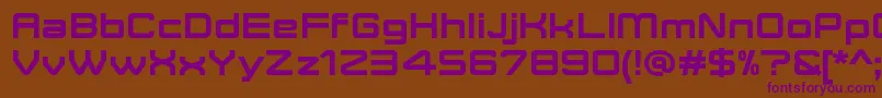 Шрифт MoveXBoldDemo – фиолетовые шрифты на коричневом фоне