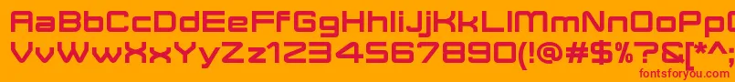 MoveXBoldDemo Font – Red Fonts on Orange Background