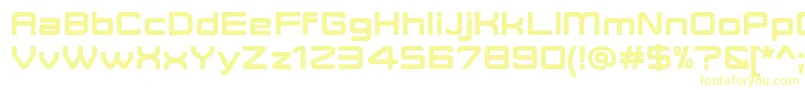 Шрифт MoveXBoldDemo – жёлтые шрифты на белом фоне