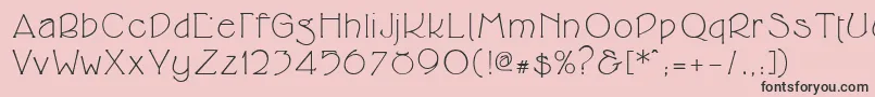 Cupolaregular-Schriftart – Schwarze Schriften auf rosa Hintergrund