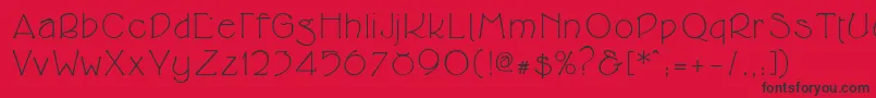 Cupolaregular Font – Black Fonts on Red Background
