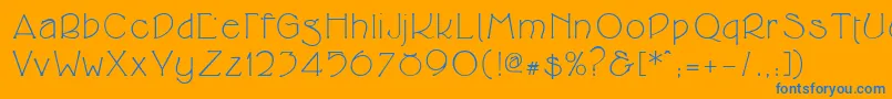 Cupolaregular Font – Blue Fonts on Orange Background