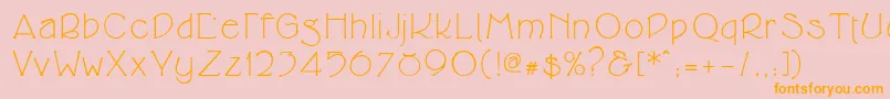 Cupolaregular Font – Orange Fonts on Pink Background