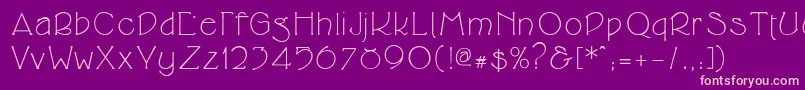 Cupolaregular Font – Pink Fonts on Purple Background