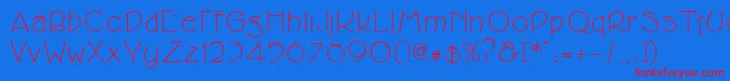 Cupolaregular Font – Red Fonts on Blue Background