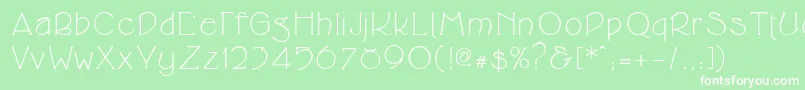 Cupolaregular Font – White Fonts on Green Background