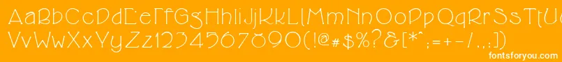 Cupolaregular Font – White Fonts on Orange Background