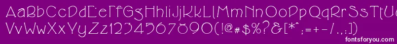 Cupolaregular Font – White Fonts on Purple Background