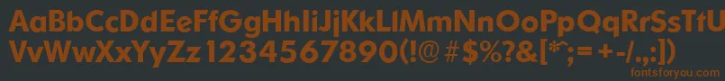OrnitonsserialBold-fontti – ruskeat fontit mustalla taustalla
