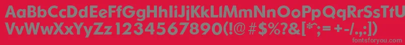 OrnitonsserialBold Font – Gray Fonts on Red Background