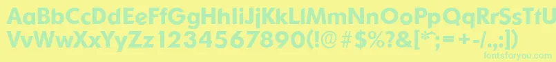 OrnitonsserialBold Font – Green Fonts on Yellow Background