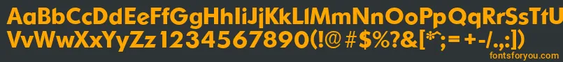 フォントOrnitonsserialBold – 黒い背景にオレンジの文字