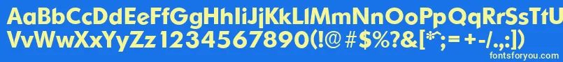 OrnitonsserialBold Font – Yellow Fonts on Blue Background