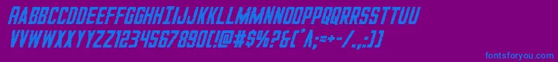 GiIncognitoital Font – Blue Fonts on Purple Background