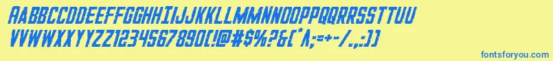 GiIncognitoital Font – Blue Fonts on Yellow Background