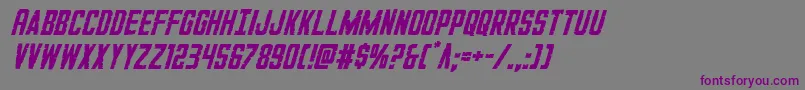 Шрифт GiIncognitoital – фиолетовые шрифты на сером фоне