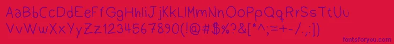 DuduCalligraphy Font – Purple Fonts on Red Background