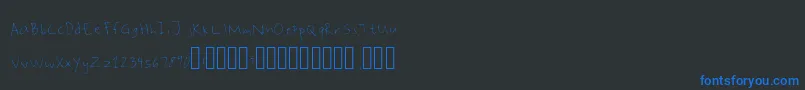 Подробнее о шрифте ShaynesHandwriting Шрифт ShaynesHandwriting – синие шрифты на чёрном фоне