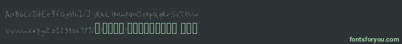 ShaynesHandwriting-fontti – vihreät fontit mustalla taustalla