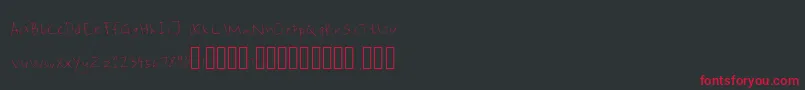 ShaynesHandwriting Font – Red Fonts on Black Background